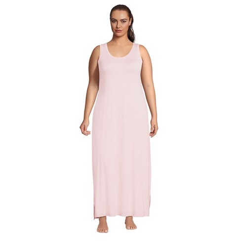 Lands' End Women's Plus Size Sleeveless Cooling Long Nightgown - 2x ...