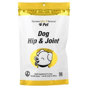 California Gold Nutrition Pet, Dog Hip & Joint, 120 Soft Chews, 10.58 oz (300 g) - 1 of 4