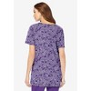 Roaman's Women's Plus Size Print Notch Neck Soft Knit Tunic - 3 of 4