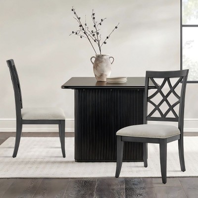 Wooden Dining Chairs set of 2,Retro Kitchen Dining Room Chairs With Curved Back,Upholstered Dining Chairs With Wooden Frame-Maison Boucle