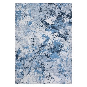 Bohemian Abstract Area Rugs Washable Non-Slip Backing Modern Soft Decor Rug Carpet Low Pile Durable Floor Mat Home Living Room - 1 of 4