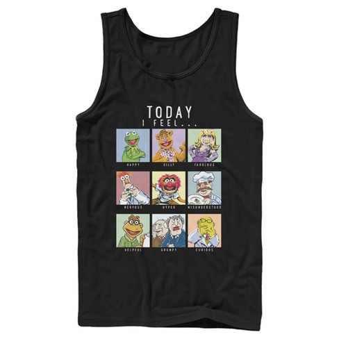 Men's The Muppets Mood Chart Tank Top - Black - Small : Target