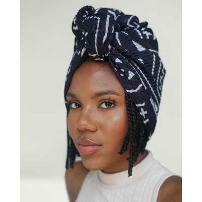 The Wrap Life | Printed Pleated Head Wrap