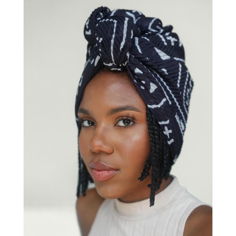 The Wrap Life | Printed Pleated Head Wrap, 1 of 5