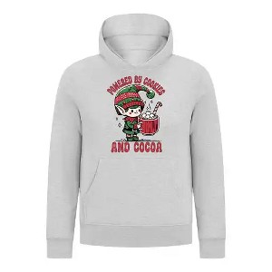 Everyday Kids Christmas Collection Powered by Cookies and Cocoa Pullover Hoodie – Holiday Sweatshirt - Heather Gray - 1 of 1