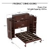 Full/Queen Size Murphy Bed Multifunctional Foldable Platform Bedframe with 2 Wardrobes and Storage Shelf, White/Gray/Walnut-ModernLuxe - 4 of 4