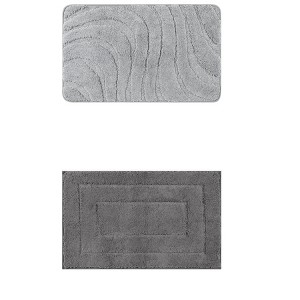 Unique Bargains 2Pcs Non-Slip Extra Thick Microfiber Soft Plush Bath Mats - 1 of 4