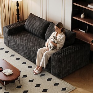 APRILSOUL 71in 3Setaser Corduroy Sofa Set, Deep Seat Couches, Comfy Loveseat, No Assembly, 1Pc for Living Room, Bedroom - 1 of 4