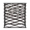 HomeRoots 22" White And Bronze Marble And Aluminum Square Frame End Table - 4 of 4