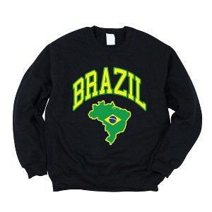 Simply Sage Market Women's Graphic Sweatshirt  Brazil Map - 1 of 4
