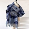 Anna-Kaci Floral Pattern Soft Jacquard Scarf with Twisted Fringe Trim 78.5×25.5 Inches - 3 of 3