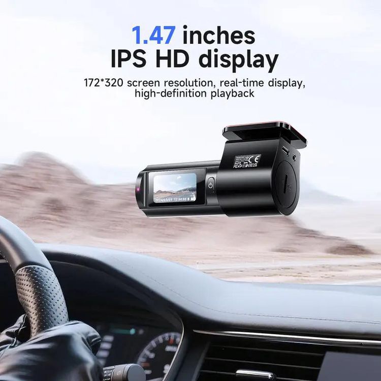 hoco. DV7 HD Dash Cam – Night Vision, 140° Wide-Angle Lens, Adjustable Camera, APP real time video, Loop Recording, 5 of 9