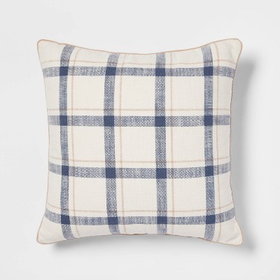 Jacobean Square Throw Pillow Blue - Threshold™ : Target