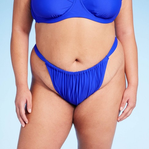Women's Adjustable Coverage Bikini Bottom - Wild Fable™ Blue/green Tropical  Print : Target