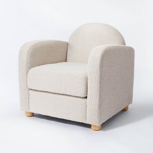 Arbon Wood Dowel Accent Chair with Cushion Arms Light Gray Linen -  Threshold™ designed with Studio McGee