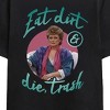 Golden Girls Eat Dirt Adult Black Crew Neck Short Sleeve T-shirt - 2 of 3