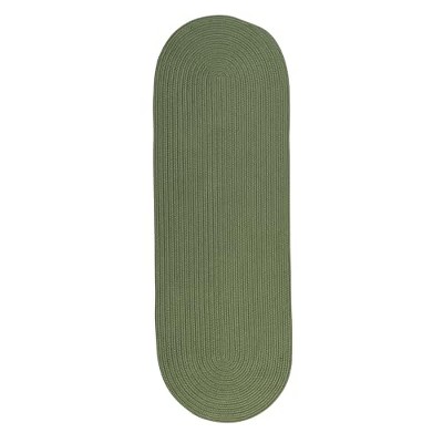 Colonial Mills Reversible Flat-Braid (Oval) Runner - Moss Green 2'4"x9'
