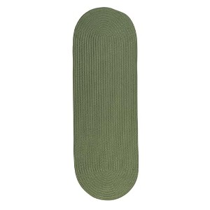Colonial Mills Reversible Flat-Braid (Oval) Runner - Moss Green 2'4"x9' - 1 of 4