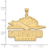 Black Bow Jewelry 10k Yellow Gold Longwood Lancers NCAA Extra Large Pendant - 2 of 3