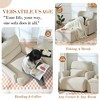 Oversized Snowflake Fleece Fabric Accent Chair with Storage Ottoman - 4 of 4