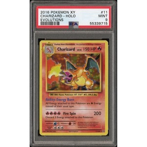 2016 Pokemon XY Evolutions Reverse Holo Charizard #11 PSA MINT 9 (Graded Card) - 1 of 3