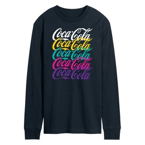 Men's - Coca-Cola - 90's Retro Logo Stacked Long Sleeve Graphic T-Shirt - 1 of 4