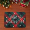 Unique Bargains Christmas Place Mats Linen Red Green 13"x17.7" 2 Pcs - 2 of 4