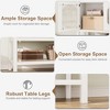 Coffee Bar Cabinet, Storage Cabinet With 2 Reeded Glass Doors - 3 of 4