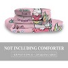 Boersma 3pieces Unicorn Watermelon Duvet Cover Set for Comforter Bedding Queen Size Pink - 4 of 4