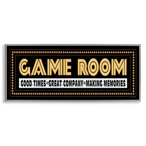 Stupell Industries Vintage Arcade Game Room Framed Giclee Art, Gray, 24" x 10" - 1 of 4