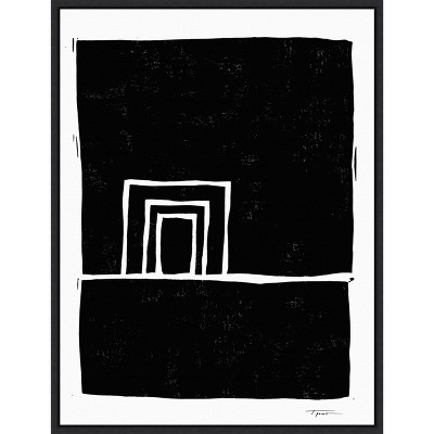 Amanti Art Abstract Blocks by Statement Goods Canvas Wall Art Print Framed 18 x 24-in.