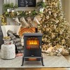 ChicFurnit Indoor Fireplaces 22" Freestanding Fireplace Fireplace Heater with Realistic Flames 1500W for Living Room, Black, 17.87"*11.65"*21.34" - 2 of 4