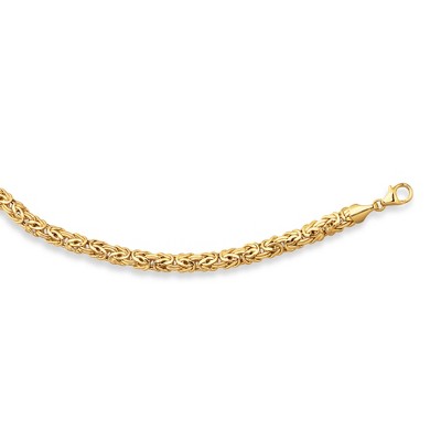 Ladies 14k Gold Vintage 6mm Byzantine Bracelet