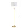 61" Crystal/Metal Harper Floor Lamp (Includes LED Light Bulb) Gold - JONATHAN Y: Elegant Standing Lamp for Living Room, Linen Shade - 4 of 4
