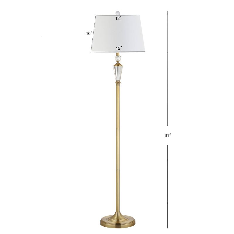 61&#34; Crystal/Metal Harper Floor Lamp (Includes LED Light Bulb) Gold - JONATHAN Y, 5 of 7
