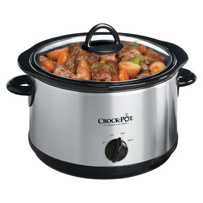 Crock-Pot 4.5qt Manual Slow Cooker - Stainless Steel SCR450-S