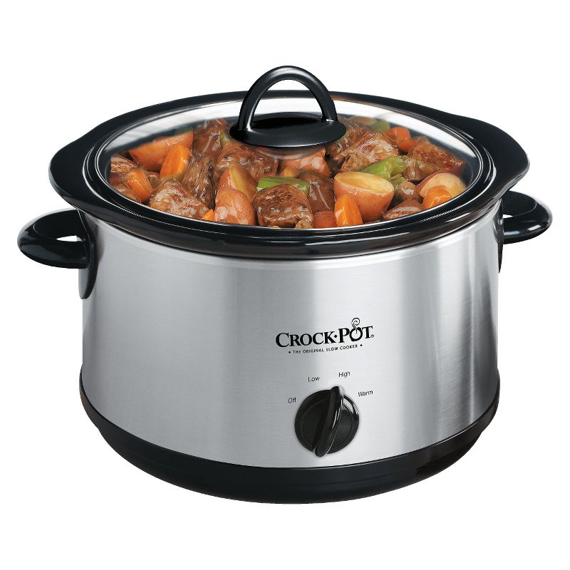 Crock-Pot 4.5qt Manual Slow Cooker - Stainless Steel, 3 of 7