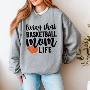 Simply Sage Market Women's Graphic Sweatshirt Basketball Mom Life - 1 of 4