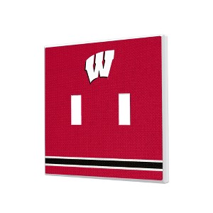 NCAA Big Ten Universities Stripe Hidden-Screw Light Switch Plate for Double Toggle - 1 of 4