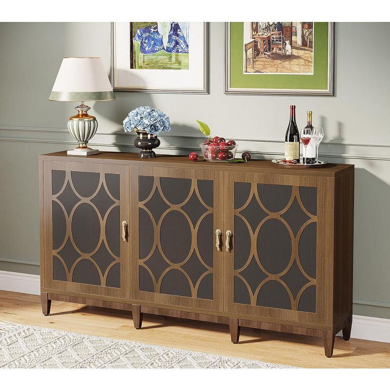 Tribesigns 59.06" Sideboard Buffet Cabinet, Wood Storage Cabinet, 3 of 7