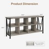 8 Cube Storage Organizer Bookshelf, 3 Tier Metal Horizontal Bookcase - 2 of 4