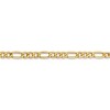 Black Bow Jewelry Men's 6.25mm, 14k Yellow Gold, Hollow Figaro Chain Bracelet - 2 of 4