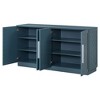 NicBex Buffet Cabinet with Storage and Adjustable Shelves,Modern Sideboard Cabinet with Silver Handles,Storage Cabinet for Living Room,Kitchen,Blue - 4 of 4