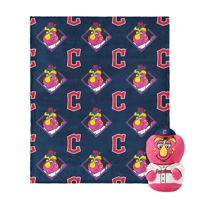 MLB Cleveland Guardians Mascot Silk Touch Throw Blanket and 11" Plush