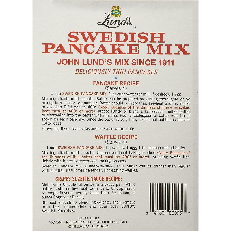 Lund's Swedish Pancake Mix - Case of 12/12 oz, 3 of 7
