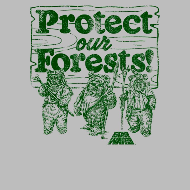 Men's Star Wars Ewok Protect Our Forests T-Shirt, 2 of 6