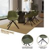 LeisureMod Markley Modern Leather Dining Swival Arm Chair - 4 of 4