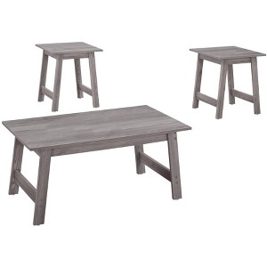 HomeRoots Set of Three 36" Gray Coffee Table - 1 of 4