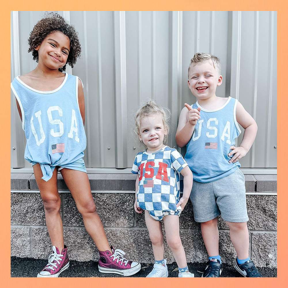 user image by @raisingbabes1993, Boys' Graphic 'USA' Tank Top - art class™ Blue