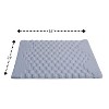 Knightsbridge Luxurious Block Pattern High Quality Year Round Cotton With Non-Skid Back Bath Rug, White - 2 of 3